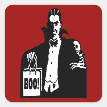 Old Time Vampire Trick-or-Treater Stickers
