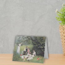 Old Time Victorian Picnic Note Card cards