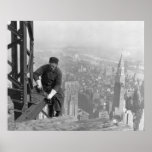 Old Timer Steel Worker on Empire State Building posters