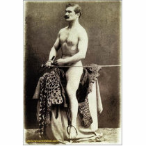 Old-Timey Naked Cowboy Photo Cut Out