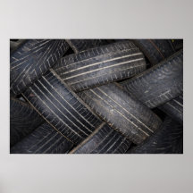 Old Tires for Recycling Posters