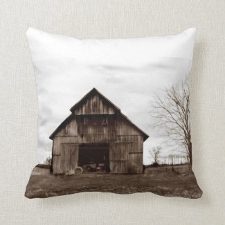 Old Tobacco Barn Pillow