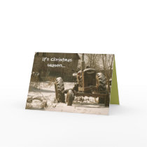 Old Tractor Christmas Card: Xmas Season