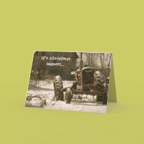 Old Tractor Christmas Card: Xmas Season by jplamer Old Tractor Christmas Card: Xmas Season