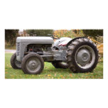Old tractor in fall photo cards