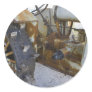 Old Tractor Round Stickers