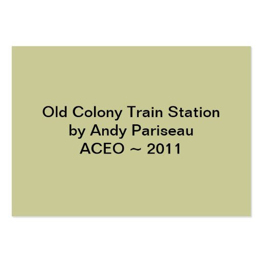 Old Train Station ~ ATC Business Card Templates (back side)