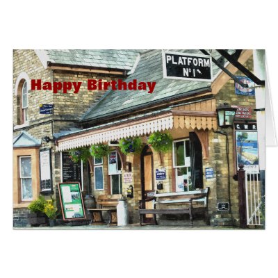 Buy e greeting cards uk - Old Train Station Uk Greeting Cards