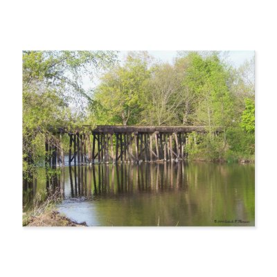 Old Train Tressel Postcard by MichelleLThompson