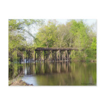 Old Train Tressel Postcard by MichelleLThompson Old Train Tressel Postcard