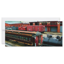 Old Train Yard Full Color Rack Card