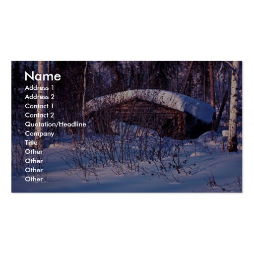 Old Trapper's Cabin Business Card Template