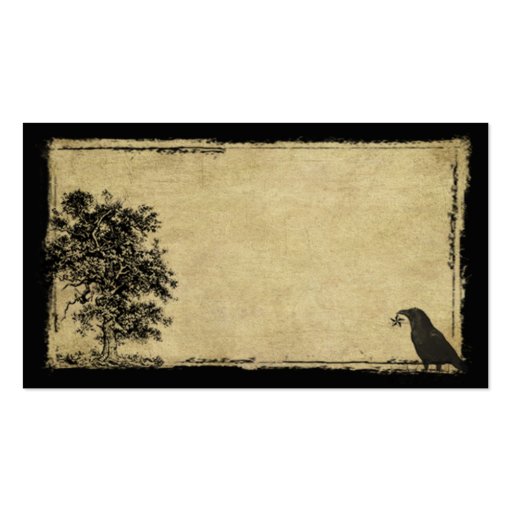 Old Tree, Crow & Star- Prim Biz Cards Business Cards (front side)