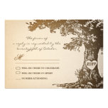 old tree vintage wedding rsvp design personalized invites