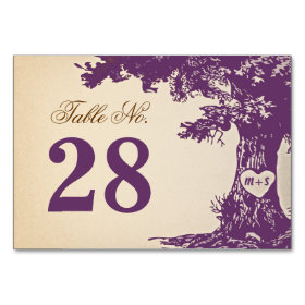 Old Tree Wedding Table Number Cards Place Cards Table Card