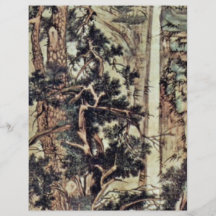 Old Trees At The Waterfall By Wen Cheng-Ming Custom Flyer