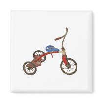 Old Tricycle Refrigerator Magnet