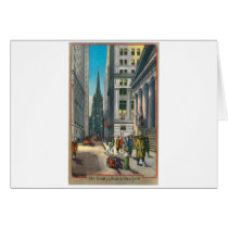 Old Trinity & Wall Street, New York Greeting Cards