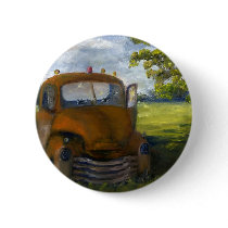 Old Truck in Louisiana Field, Fine Art buttons by Artist_Lenora Old Truck in Louisiana Field, Fine Art buttons