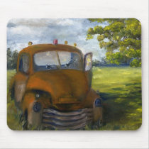 Old Truck in Louisiana Field, Fine Art Mouse Mats