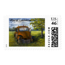 Old Truck in Louisiana Field, Fine Art postage by Artist_Lenora Old Truck in Louisiana Field, Fine Art postage