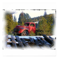 OLD TRUCK PRINT