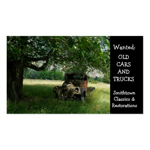 Old Truck Under the Tree Vintage Auto Business Cards