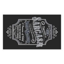 Old Tyme Sarcasm Rectangular Stickers