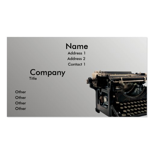 Old Typewriter Business Card
