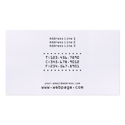 Old Typewriter Business Card Template (back side)