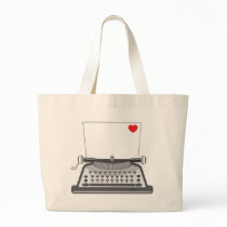 Old Typewriter Heart Bags