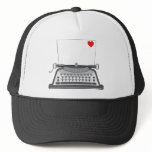 Old Typewriter Heart Mesh Hat