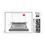 Old Typewriter Heart Stamp