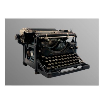 Old Typewriter Poster