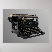 Old Typewriter Poster