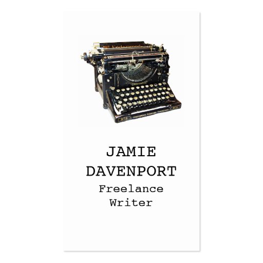 Old Typewriter Writer Journalist Author Business Business Cards