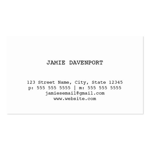 Old Typewriter Writer Journalist Author Business Business Cards (back side)