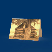 Old Utah Cabin Sepia cards