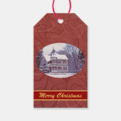 Old Victorian House at Christmas Pack Of Gift Tags