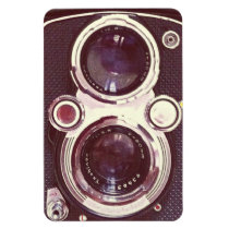vintage camera, old, retro, magnet, retro camera, lens, 35mm, funny, geek, cute, fun, vintage, historical, street, premium flexi magnet, [[missing key: type_fuji_fleximagne]] com design gráfico personalizado