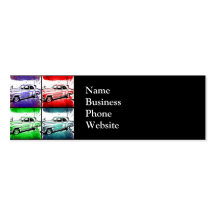 Old Vintage Car Watercolor Pop Art Print Business Card
