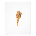 Old Vintage Microphone Scratched Faded Brown Custom Announcement
