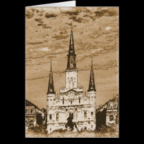 Old Vintage St Louis Cathedral French Quarter cards