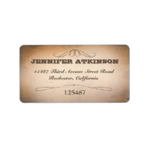 old vintage typography style address labels