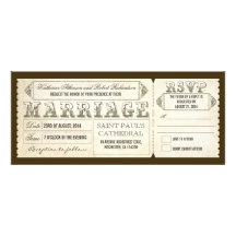 old vintage wedding invitations - tickets & RSVP