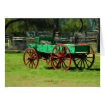 Old Wagon at Sauer-Beckmann Farmstead Cards