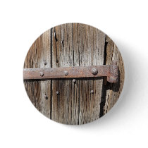 Old Weathered Wood and Rusty Metal Pin