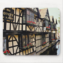 Old weavers house, U.K.  flowers mousepads
