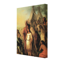 Old West 1845 Trappers Bride 3D Art Wrapped Canvas Stretched Canvas Print