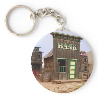 Old West Bank color keychain keychain